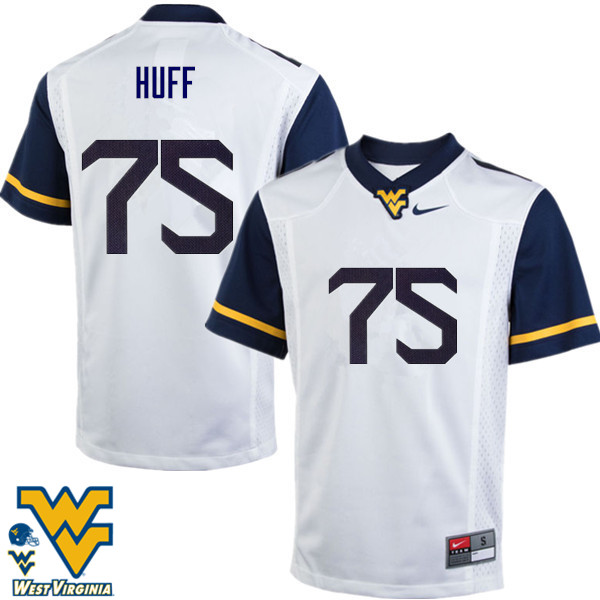 NCAA Men's Sam Huff West Virginia Mountaineers White #75 Nike Stitched Football College Authentic Jersey MT23D85XS